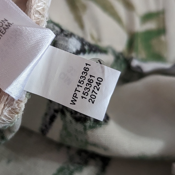 J. Jill Wide Leg Capri Linen Blend Bamboo Print Pants - Picture 9 of 12